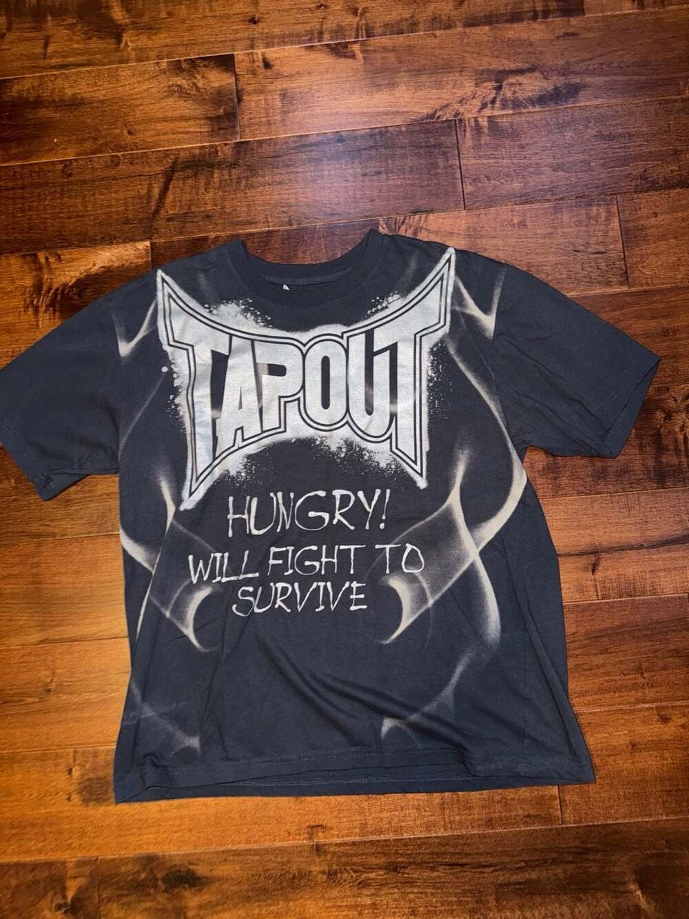 Tapout Hungry Will Fight to Survive Graphic T-Shirt XL Black